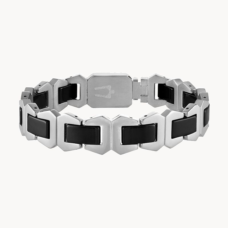 A traditional but contemporary Bulova bracelet in white A traditional but contemporary Bulova bracelet in white